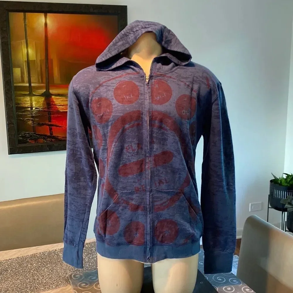 Wet Cement Small Zip Up Hoodie Pickets Lightweight
